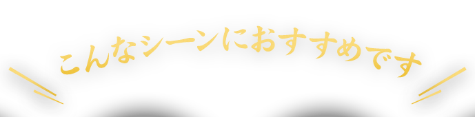 こんなシーンにおすすめです