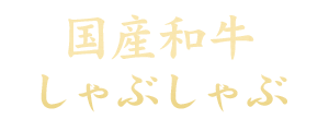 国産和牛しゃぶしゃぶ