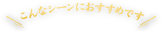 こんなシーンにおすすめです